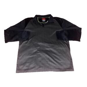 Mens XL Gray Shirt Long Sleeve Alfani Slim Fit 1/4 Zip Sweater Striped Raglan